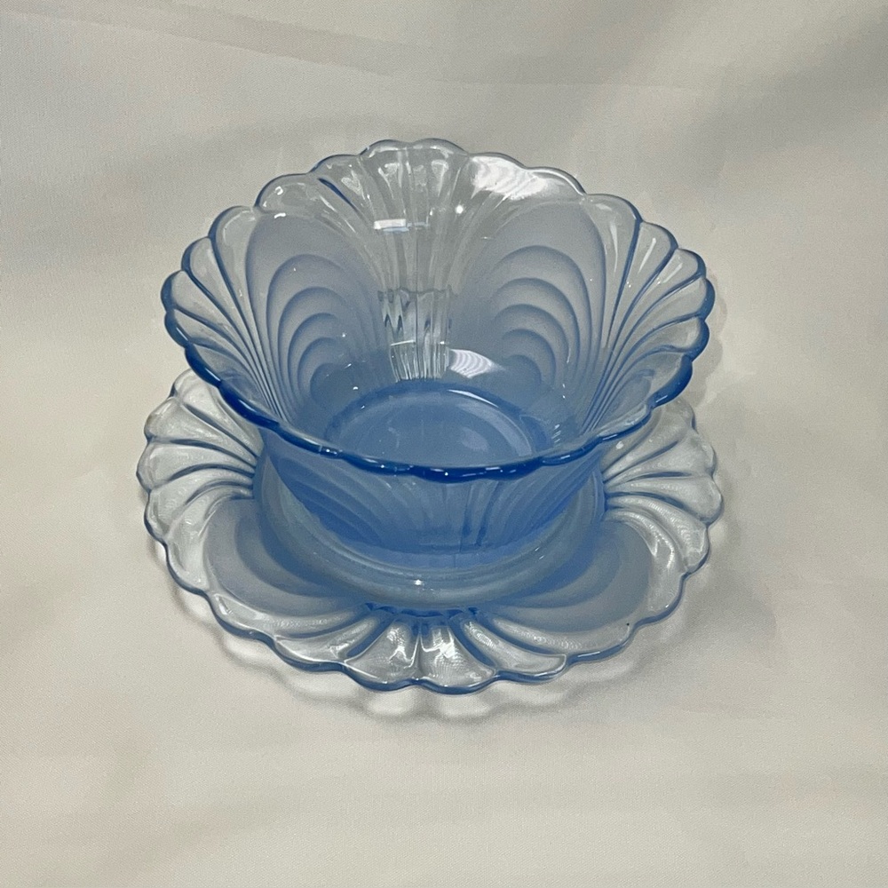 Cambridge CAPRICE MOONLIGHT BLUE 6 1/2" - 2 PC MAYONNAISE SET #129